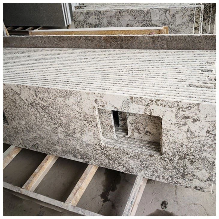 White Alaska Granite Kitchen Countertops