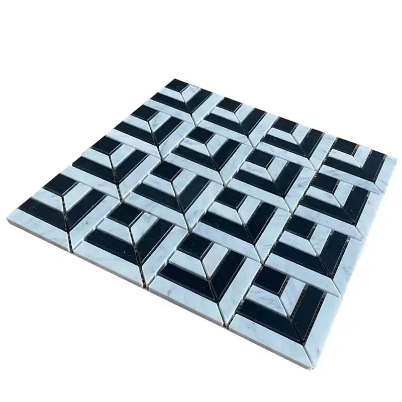 Black And White Marble Mosaic Tile