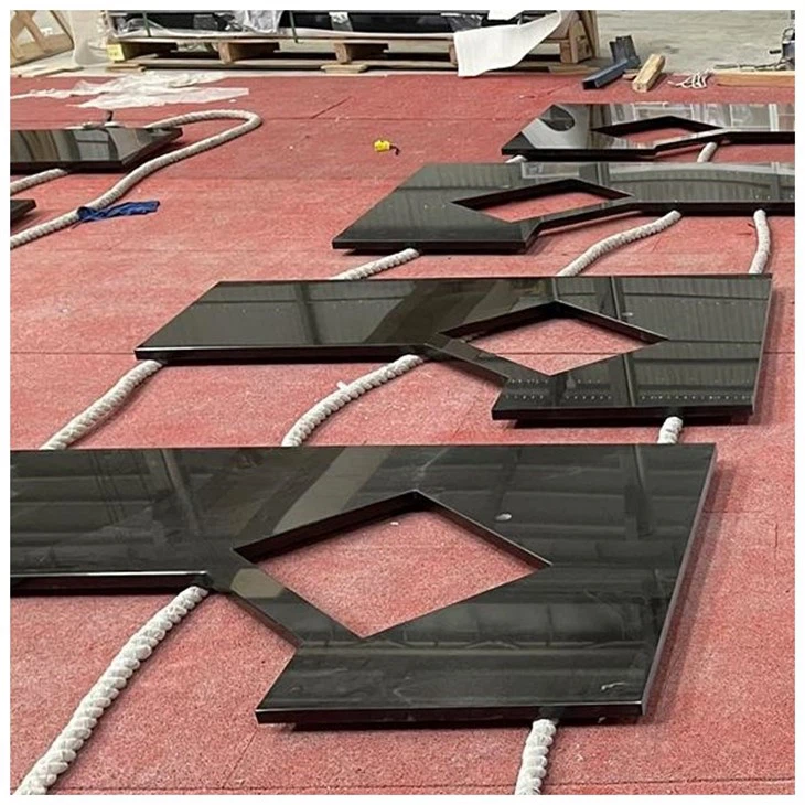 Fabricated Black Granite Kitchen Countertops