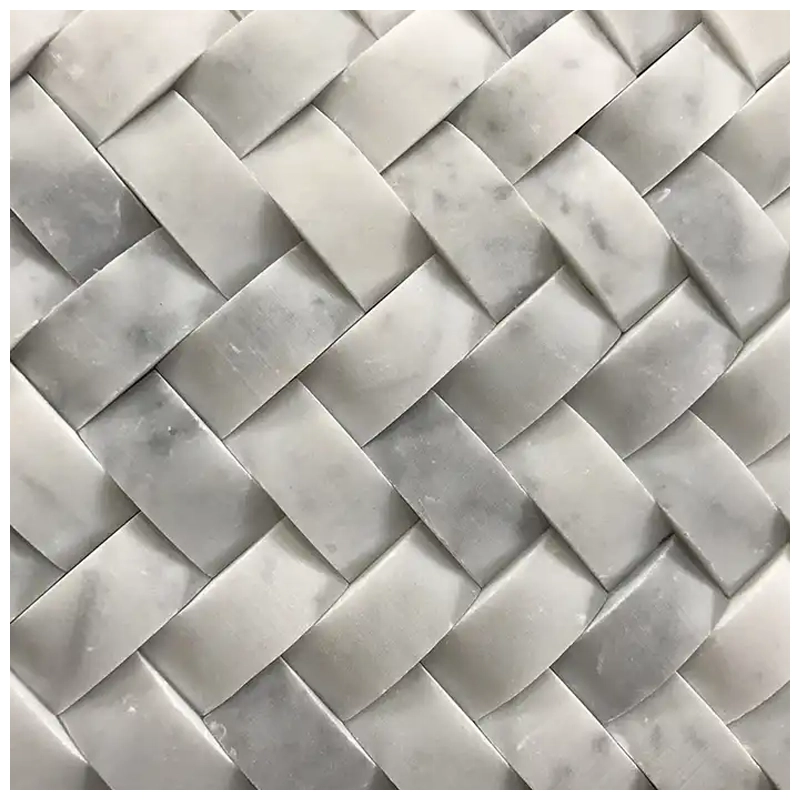 Braided White Marble Mosaic