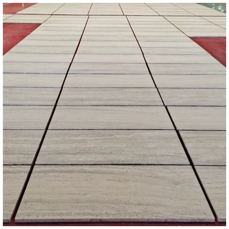 Silver Travertine Sandblasted Tiles