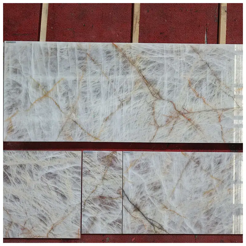 White Cristallo Quartzite Bench Countertops White Cristallo Quartzite Bench Countertops