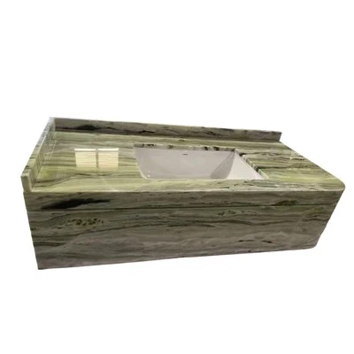 Shangri-La Green Marble Vanity Tops ar Snámh